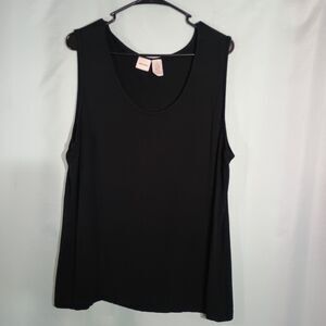 Black Sleeveless Tank Top Women’s Loose Fit Scoop Neck Basic Layering Shirt